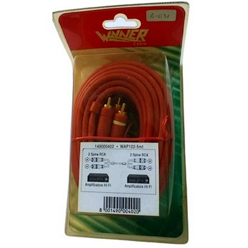 Cavo da 2 spine RCA a 2 spine RCA,5mt